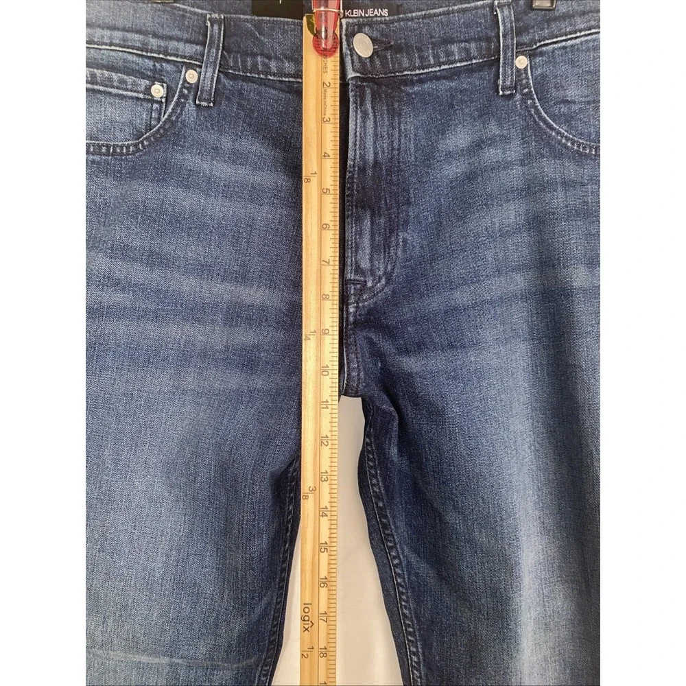 Calvin Klein Jeans Men's 38x30 Straight Leg Stretch Blue New NWT‎